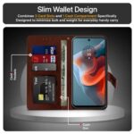 Shock Proof Flip Cover Back Case for Motorola Moto G34 5G | Magnetic Wallet Leather Case with Stand - Image 7