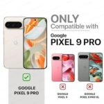 Transparent Back Cover Case for Google Pixel 9 Pro | Raised Bumps for Full Device & Camera Protection Shockproof TPU Silicone Back Case Mobile Cover Transparent - Image 2