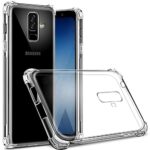 Shockproof Back Cover Case | Flexible Protective Cushioned Edges Crystal Clear TPU Bumper Corners Back Case Cover for Samsung Galaxy J8 Transparent