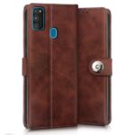 Shock Proof Flip Cover Back Case for Samsung Galaxy M30S | Magnetic Wallet Leather Case with Stand - Image 5