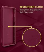 Ultimate Silicon Back Cover Case for Apple iPhone 13 Pro | Military Grade Drop Protection Shockproof Bumper | Anti-Slip Grip | Scratch Proof Micro-Fibre Cloth Inside (Crimson Red) - Image 5