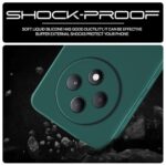 kelpuj Back Cover for Oppo F27 5G | Ultra Slim Soft Rubberised Case | Inner Velvet Fabric Lining | Matte Silicone Flexible Mobile Case | Camera Protection - Green - Image 7