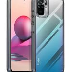 Ultra-Hybrid Crystal Clear Back Case Cover for Xiaomi Redmi Note 10 | Note 10s | Hard Back | Slim Fit Shockproof Design | Camera Protection Bump | Back Cover Case (Black)