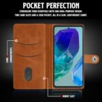 Shock Proof Flip Cover Back Case for Samsung Galaxy M55 5G | Magnetic Wallet Leather Case with Stand - Image 7