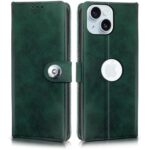 Shock Proof Flip Cover Back Case for Iphone 15 | Magnetic Wallet Leather Case with Stand