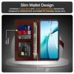 Shock Proof Flip Cover Back Case for 1+ Oneplus Nord Ce 4 Lite 5G | Magnetic Wallet Leather Case with Stand - Image 7