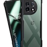 TPU+PC Shock Proof Clear Protective Back Case for 1+ Oneplus 11 5G - Airedge Technology | 360 Degree Camera Protection | Transparent Hybrid Back Case Mobile Cover - Earthy Black