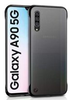 | The Ultimate Case for Galaxy A90 5G | Shock Proof Ultra Slim Frameless Design | Complete Protection Bumper Hard Back Case Cover for Samsung Galaxy A90 5G - DarkNight Matte Black