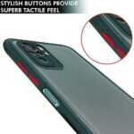 Polycarbonate Translucent Hybrid Back Cover for Redmi Note 10 | Note 10s | Smoked Matte Back | 360 Degree Protection | Protective Hard Case (Green Bumper) - Image 4