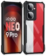 Shock Proof Clear Protective Back Case for iQOO Neo 9 Pro 5G AirEDGE Technology | 360 Degree Camera Protection | Transparent Hybrid Back Case Mobile Cover Black - Image 5