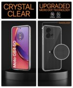kelpuj Crystal Clear Transparent Back Case Cover for Motorola Moto G84 5G | Full Device & Camera Protection Shockproof TPU | Flexible Silicone Back Cover Case Transparent - Image 7