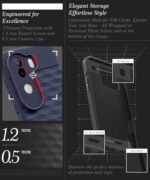 Back Cover for iQOO Z9s 5G | Vivo V40e 5G with Hexa Cube Design | Ultra Slim Soft Rubberised Case | Inner Velvet Fabric | Matte Silicone Flexible Mobile Case | Camera Protection - Blue - Image 8