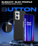 Slim Frameless Back Cover for 1+ OnePlus Nord CE 2 5G | Ultra Thin Lightweight Design & Camera Protection | Soft Matte Silicone Flexible Mobile Case (Black) - Image 7