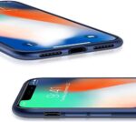 Soft Silicone All Sides Protection 360 Degree with Anti Dust Plugs Shockproof Slim Back Case Cover for Apple iPhone 11 Pro (5.8 inch Screen) - Navy Blue - Image 3