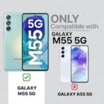 Slim Frameless Back Cover for Samsung Galaxy M55 5G | Galaxy F55 5G | Ultra Thin Lightweight Design & Camera Protection | Soft Matte Silicone Flexible Mobile Case (Grey) - Image 3