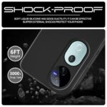 Back Cover for Vivo V40 | V40 Pro 5G | T3 Ultra 5G | Ultra Slim Soft Rubberised Case | Inner Velvet Fabric Lining | Matte Silicone Flexible Mobile Case | Camera Protection - Black - Image 7