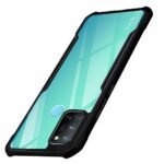 Shock Proof Clear Back Case Mobile Cover for Realme 7i | C17 (Hard | Hybrid PC + TPU | Full Armour Device & Camera Protection | Black)