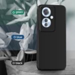 Back Cover for Oppo F25 Pro 5G | Ultra Slim Soft Rubberised Case | Inner Velvet Fabric Lining | Matte Silicone Flexible Mobile Case | Camera Protection - Black - Image 7