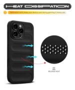 kelpuj Ultimate Silicone Back Cover Case for Realme C75 5G | Realme C73 5G | Realme Narzo 80 Lite 5G | Heat Dissipation Soft TPU | 360? Camera Protection | Breathable Cooling Holes  Pitch Black - Image 5