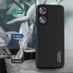 Ultra Slim Soft Rubberised Back Cover Case for Oppo A78 5G | Inner Velvet Fabric Lining | Matte Silicone Flexible Camera Protection Back Case - Black - Image 7