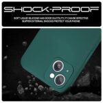 Back Cover for Apple iPhone 15 Plus | Ultra Slim Soft Rubberised Case | Inner Velvet Fabric Lining | Matte Silicone Flexible Mobile Case | Camera Protection - Green - Image 7