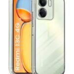 Ultra-Hybrid Clear Back Case Cover Designed for Xiaomi Redmi 13C 4G | Poco C65 | Sleek Hard Back | Cushion Edge Technology Shockproof Drop & Camera Protection Bump Transparent