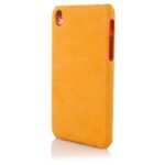 Handmade Weathered Leather Texture Collection Back Case Cover for HTC Desire 816/816g (Textured Yellow) - Image 2