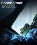 Shock Proof Clear Back Case Mobile Cover for Samsung Galaxy M14 5G (Hard | Hybrid PC + TPU | Full Armour Device & Camera Protection | Camo Green) - Image 7