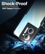 kelpuj Shock Proof Clear Protective Back Case for Infinix Hot 30 5G - AirEDGE Technology | 360 Degree Camera Protection | Transparent Hybrid Back Case Mobile Cover - Black - Image 5