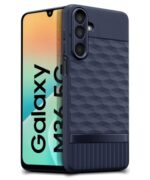 Back Cover for Samsung Galaxy M36 5G | Galaxy F36 5G with Hexa Cube Design (Blue) - Image 3