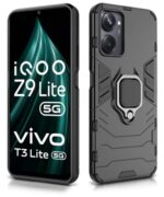 Shock Proof Back Cover for iQOO Z9 Lite | Vivo T3 Lite 5G | Y18t | Y18 | Y18e | Y03 | Y28s | Y37 | Mobile Case (Tough Armor | Hybrid PC + TPU | Ring Holder & in-Built Kickstand | Black) - Image 5