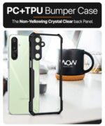 Shock Proof Clear Protective Back Case for Samsung Galaxy M16 5G | Galaxy F16 5G AirEDGE Technology | 360 Degree Camera Protection | Transparent Hybrid Back Case Mobile Cover Black - Image 7