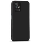 Ultra Slim Soft Rubberised Back Cover Case for Redmi 10 Prime | Inner Velvet Fabric Lining | Matte Silicone Flexible Camera Protection Back Case - Black - Image 3