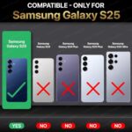 Shock Proof Flip Cover Back Case for Samsung Galaxy S25 5G | Magnetic Wallet Leather Case with Stand - Image 3