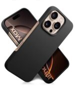 Slim Frameless Back Cover for iPhone 16 Pro Max | Ultra Thin Lightweight Design & Camera Protection | Soft Matte Silicone Flexible Mobile Case (Black) - Image 4