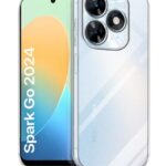 Crystal Clear Transparent Back Case Cover for Tecno Spark Go 2024 | Tecno Spark 20 | Full Device & Camera Protection Shockproof TPU | Flexible Silicone Back Cover Case Transparent