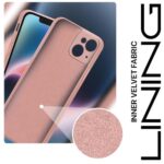 Back Cover for Apple iPhone 14 | Ultra Slim Soft Rubberised Case | Inner Velvet Fabric Lining | Matte Silicone Flexible Mobile Case | Camera Protection - Baby Pink - Image 3