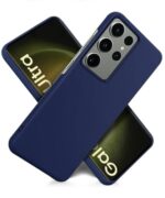 Slim Frameless Back Cover for Samsung Galaxy S23 Ultra 5G | Ultra Thin Lightweight Design & Camera Protection | Soft Matte Silicone Flexible Mobile Case (Blue) - Image 5