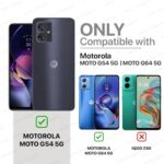 Shock Proof Clear Protective Back Case for Motorola Moto G54 5G | Moto G64 5G - AirEDGE Technology | 360 Degree Camera Protection | Transparent Hybrid Back Case Mobile Cover - Black - Image 3