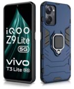 Shock Proof Back Cover for iQOO Z9 Lite | Vivo T3 Lite 5G | Y18t | Y18 | Y18e | Y03 | Y28s | Y37 | Mobile Case (Tough Armor | Hybrid PC + TPU | Ring Holder & inBuilt Kickstand | Blue) - Image 5