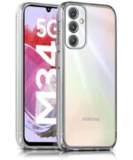 Ultra-Hybrid Crystal Clear Back Case Cover for Samsung Galaxy M34 5G | F34 5G | Hard Back | Slim Fit Shockproof Design | Camera Protection Bump | Back Cover Case (PC,TPU | Transparent)
