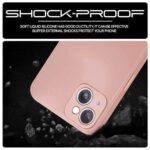 kelpuj Back Cover for Apple iPhone 15 Plus | Ultra Slim Soft Rubberised Case | Inner Velvet Fabric Lining | Matte Silicone Flexible Mobile Case | Camera Protection - Baby Pink - Image 7