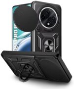 Tough Armor Bumper Mobile Back Case for Oppo F27 Pro Plus 5G | Sliding Camera Shield Cover | Shock Proof 360? Protection | Hybrid PC + TPU | Ring Holder with Kickstand ? Black - Image 5