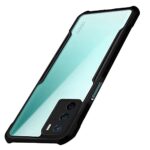 Shock Proof Clear Protective Back Case for Oppo A16 - AirEDGE Technology | 360 Degree Camera Protection | Transparent Hybrid Back Case Mobile Cover - Black