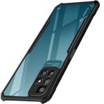 Shock Proof Clear Back Cover Case Mobile Cover for Xiaomi Redmi 10 Prime (Hard | Hybrid PC + TPU | Full Armour Device & Camera Protection | Black)