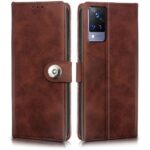 Shock Proof Flip Cover Back Case for Vivo V21 5G | Magnetic Wallet Leather Case with Stand