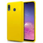Shock Proof Ultra Thin Back Case for Samsung Galaxy A20 | Matte Anti Slip Soft Back Case Cover with Camera Protection Bump for Samsung Galaxy A20 - Sunshine Yellow