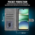 Shock Proof Flip Cover Back Case for Redmi A5 | Magnetic Wallet Leather Case with Stand - Image 5