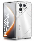 Transparent Back Cover Case for Tecno Pova 7 Pro 5G | Raised Bumps for Full Device & Camera Protection Shockproof TPU Silicone Back Case Mobile Cover Transparent