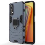 Tough Armor Back Case Mobile Cover for Realme 7 | Narzo 30 4G | Narzo 20 Pro (Armored | Hybrid PC & TPU | Shock Proof 360 Degree Protection with Ring Holder Kickstand | Blue)